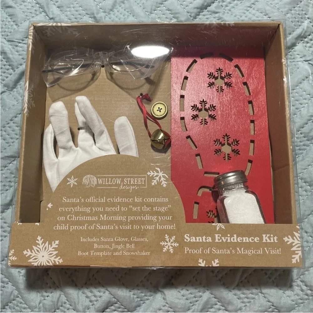 NEW Willow Street Designs Santa Clause Evidence Kit - Proof of Magical Visit